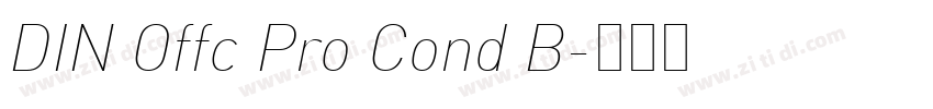 DIN Offc Pro Cond B字体转换